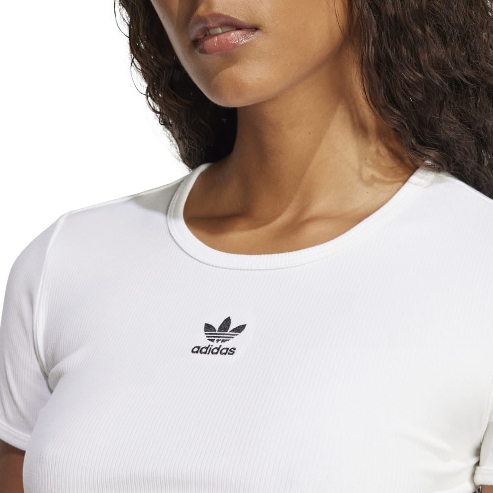 ADIDAS Essentials Ribbed T-Shirt White JC9026