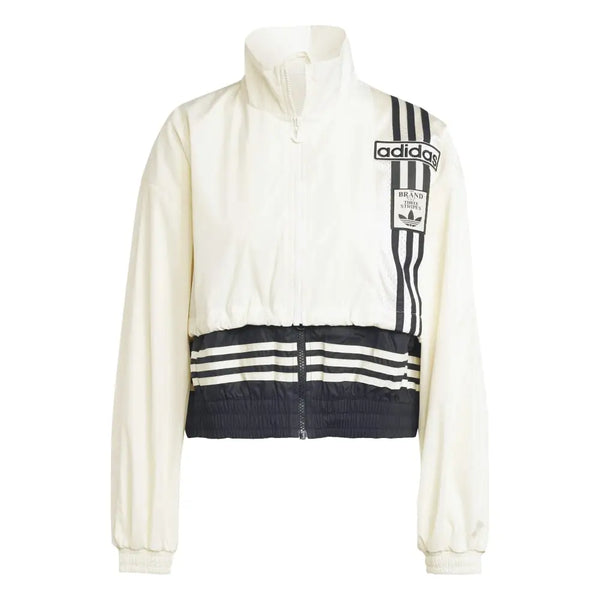 ★adidas★ Adibreak Woven 2-in-1 Track Top Cream White Black Adibreak Woven Two-In-One Track Jacket White