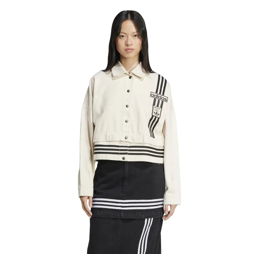 ADIDAS Adibreak Denim Track Jacket Beige JD5617