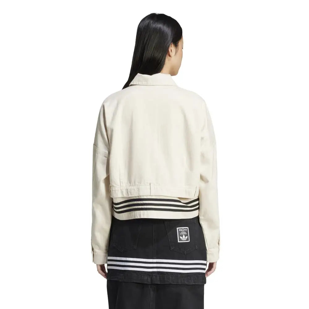 ADIDAS Adibreak Denim Track Jacket Beige JD5617