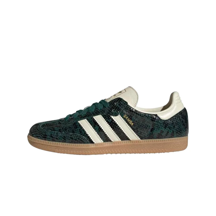 ADIDAS Samba OG Green Snakeskin Sneakers JR8848