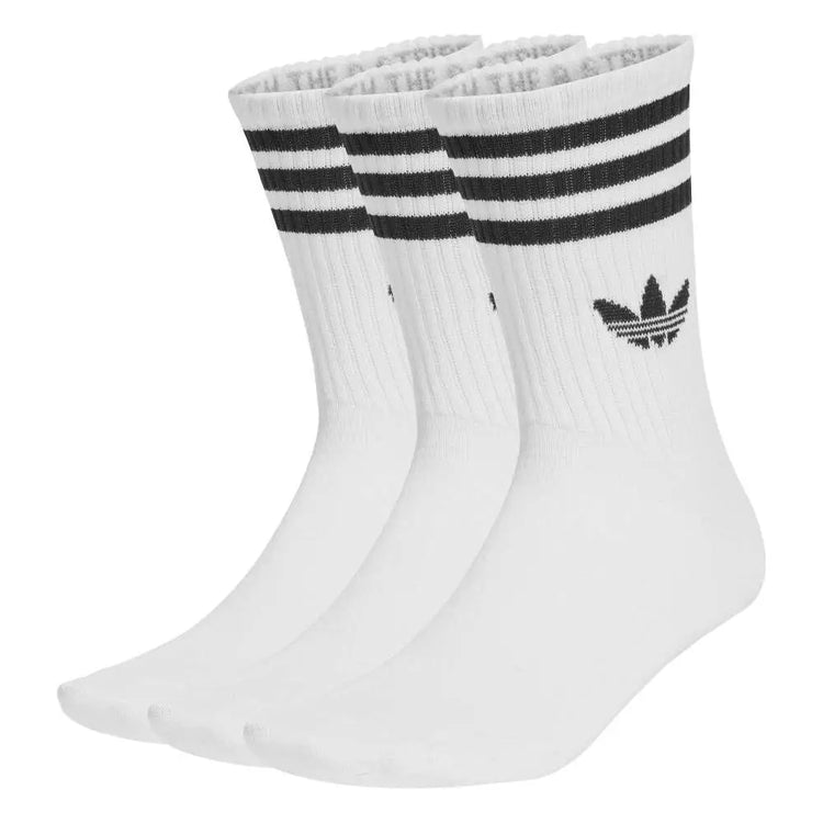 ADIDAS 3-Stripes Crew Socks 3 Pairs White JV7401