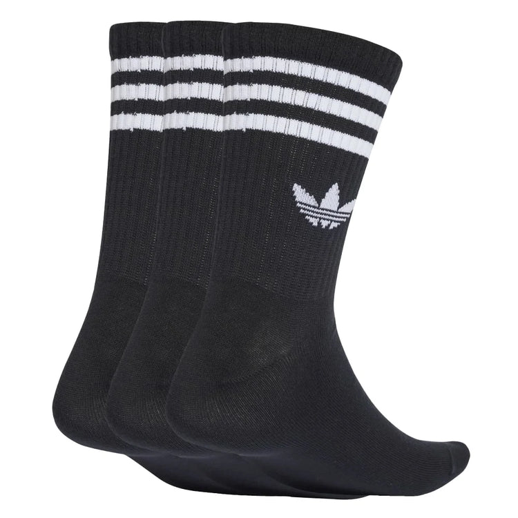 ADIDAS 3-Stripes Crew Socks 3 Pairs Black JV7402