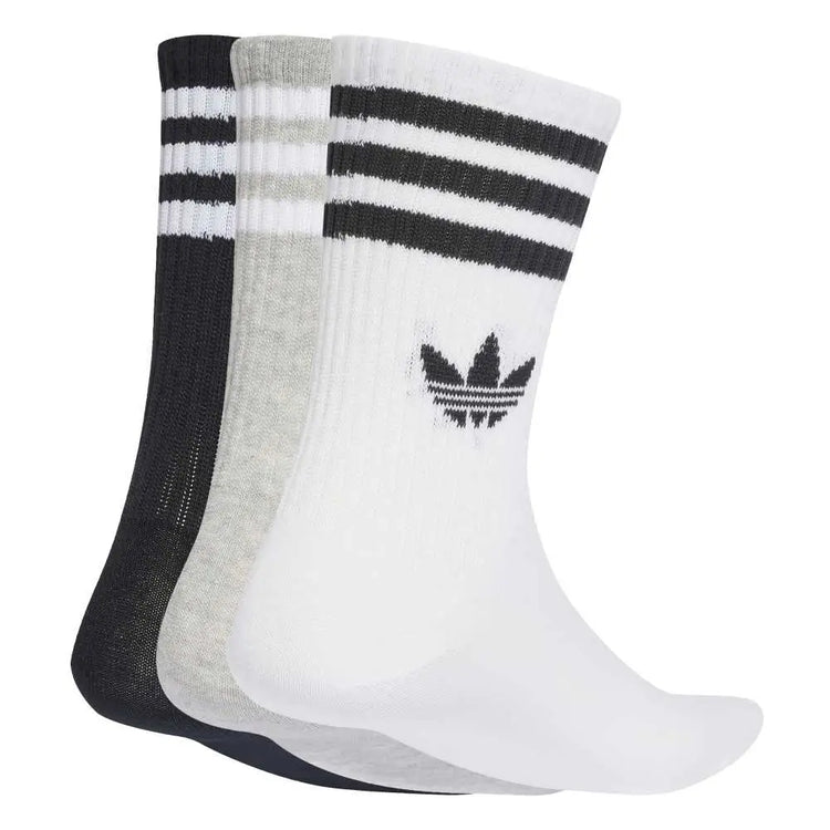 ADIDAS 3-Stripes Crew Socks 3 Pairs White JV7403