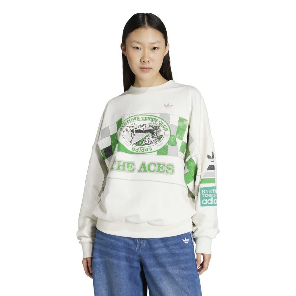 ADIDAS Archive Court Sweatshirt White JW0149