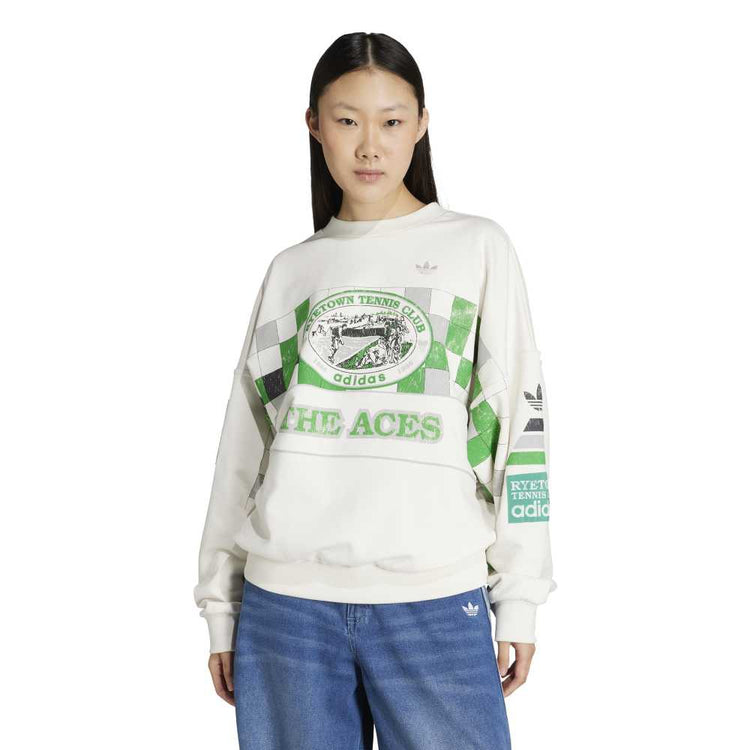 ADIDAS Archive Court Sweatshirt White JW0149