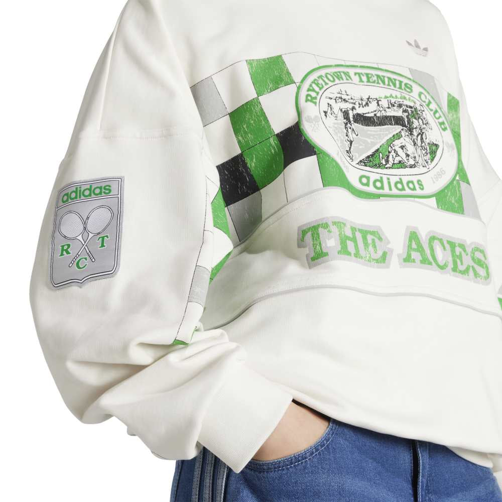 ADIDAS Archive Court Sweatshirt White JW0149