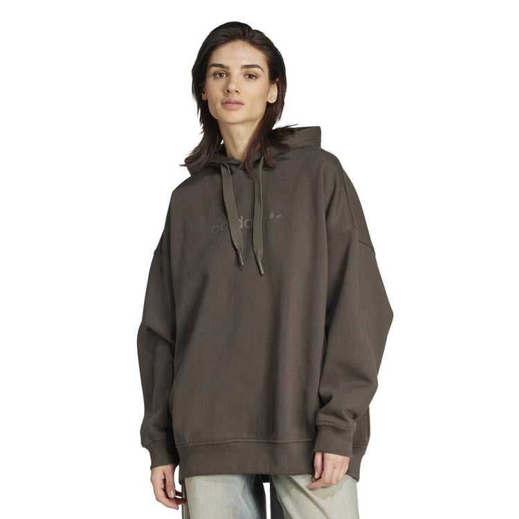 ADIDAS Essentials Linear Hoodie Oversized Green JW1029
