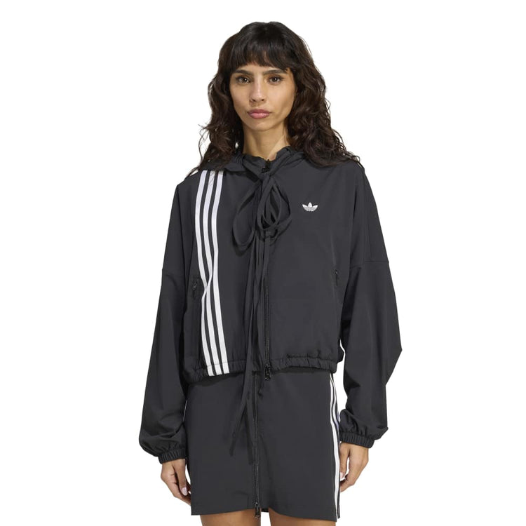 ADIDAS Ribbon Off Placed 3-Stripes Track Jacket Black JX2698