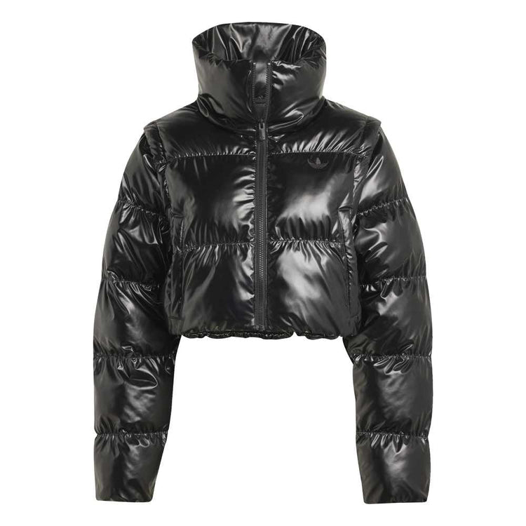 ADIDAS Essentials Glossy 2-In-1 Cropped Puffer Black JX2988