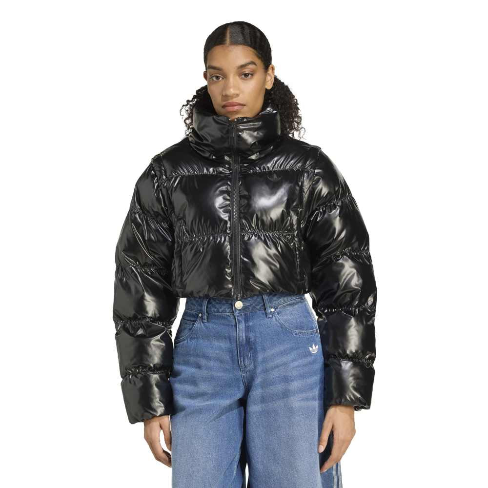 ADIDAS Essentials Glossy 2-In-1 Cropped Puffer Black JX2988
