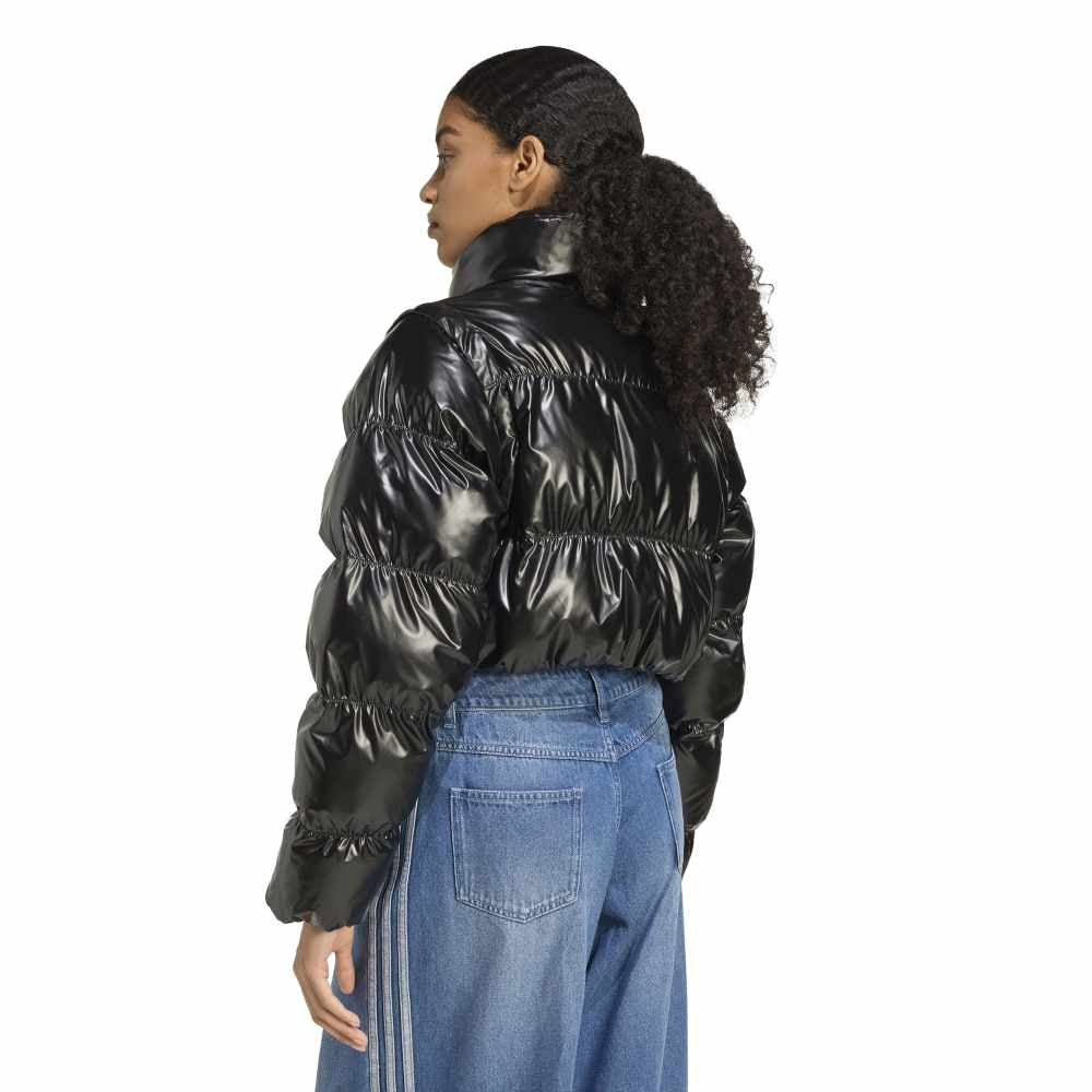 ADIDAS Essentials Glossy 2-In-1 Cropped Puffer Black JX2988