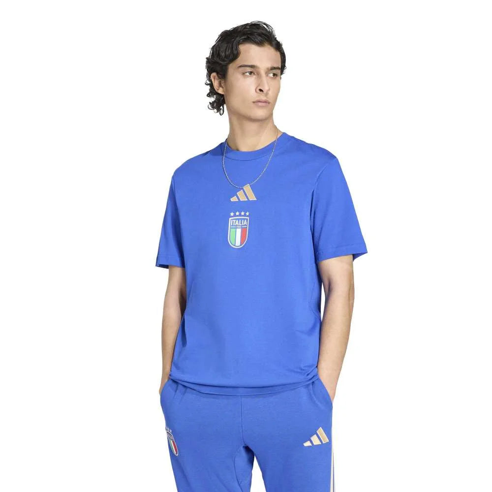 ADIDAS Italy Dna Graphic T-Shirt Blue JZ2067