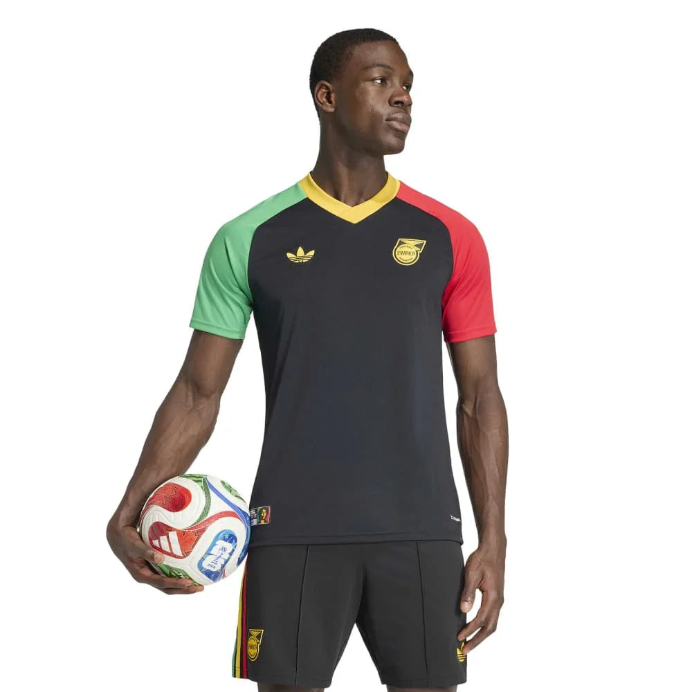 ADIDAS Jamaica 26 X Bob Marley Away Pre Match Jersey Black KA1909