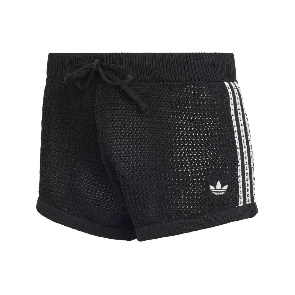 ADIDAS Knitted Crochet Shorts Black KC6478