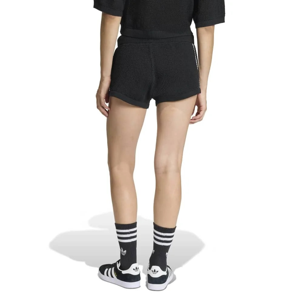 ADIDAS Knitted Crochet Shorts Black KC6478