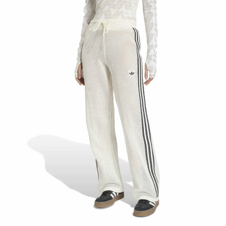 ADIDAS Knitted Crochet Firebird Track Pants White KC6493