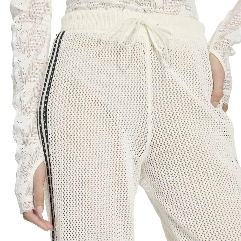 ADIDAS Knitted Crochet Firebird Track Pants White KC6493