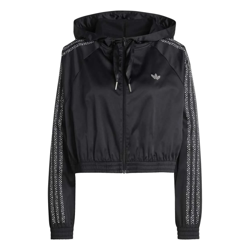 Pearl Cropped Zip Hoodie Black - Urban Jungle