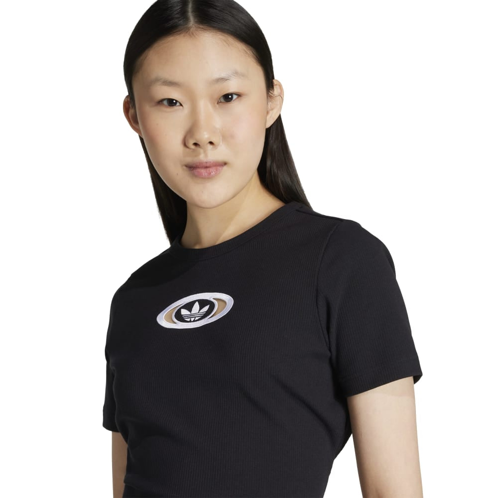 ADIDAS Originals Campus 2000 Back Cut Out Rib T-Shirt Black KC8804