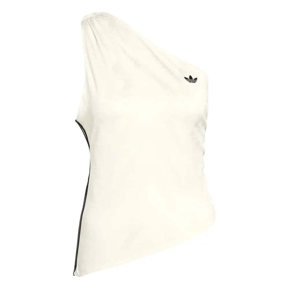 ADIDAS Rouched One Shoulder Long-Sleeve T-Shirt White KC9118