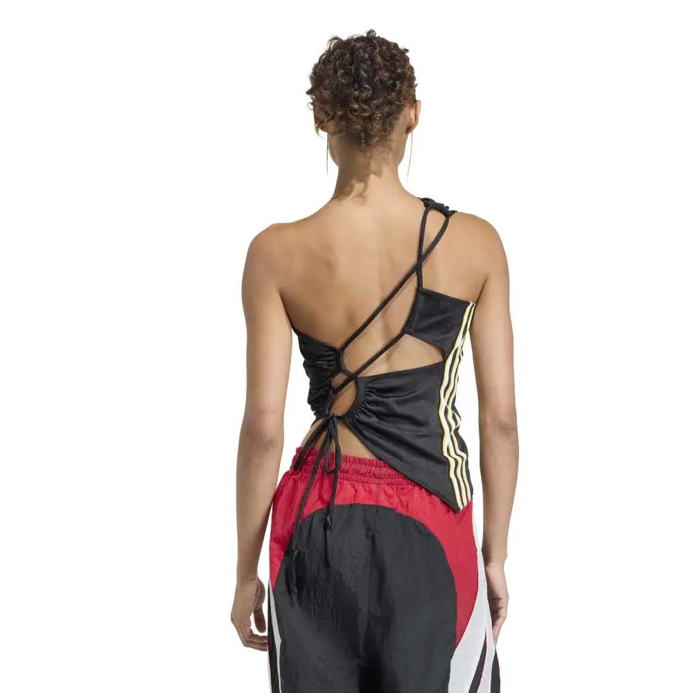 ADIDAS Rouched One Shoulder Top Black KC9119