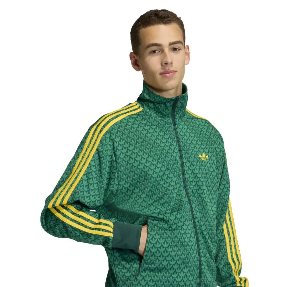 ADIDAS Firebird Loose Monogram Track Jacket Green KD0382
