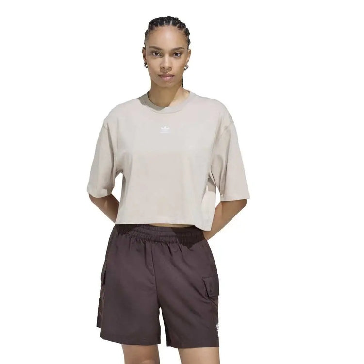 ADIDAS Essentials Crop T-Shirt Beige KD1363