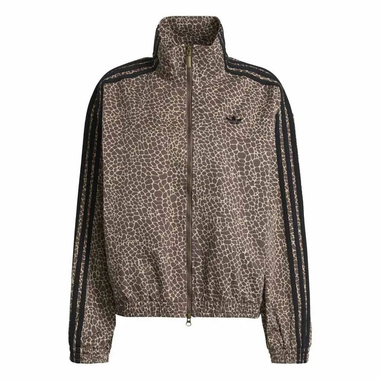 ADIDAS Firebird Oversized Aop Denim Jacket Brown KD2815