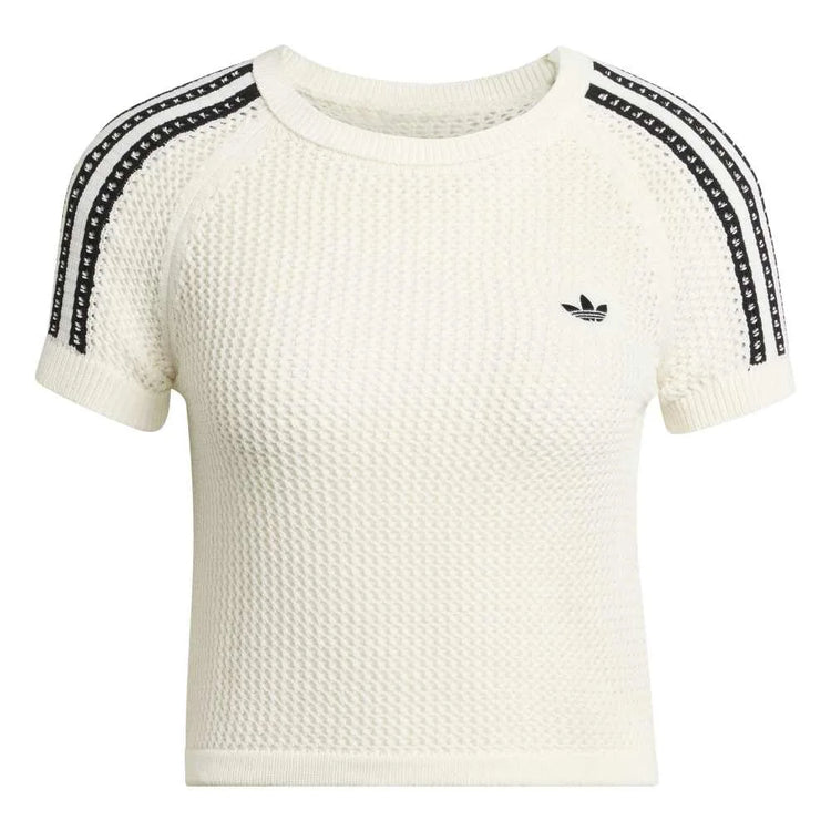 ADIDAS Knitted Crochet Cali T-Shirt White KE0200