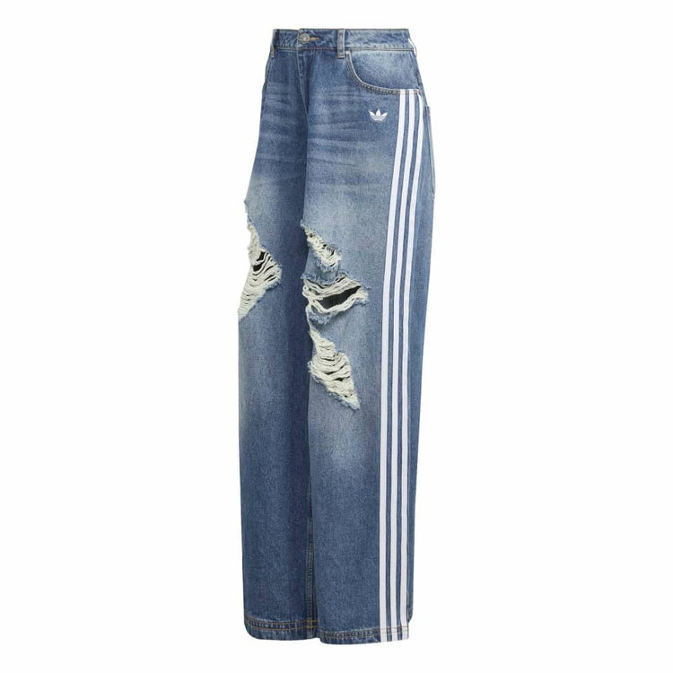 ADIDAS Originals Loose Denim Destressed Pant Blue KE3300