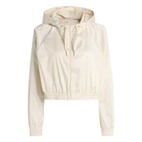 ADIDAS Pearl Cropped Zip Hoodie White KE3391
