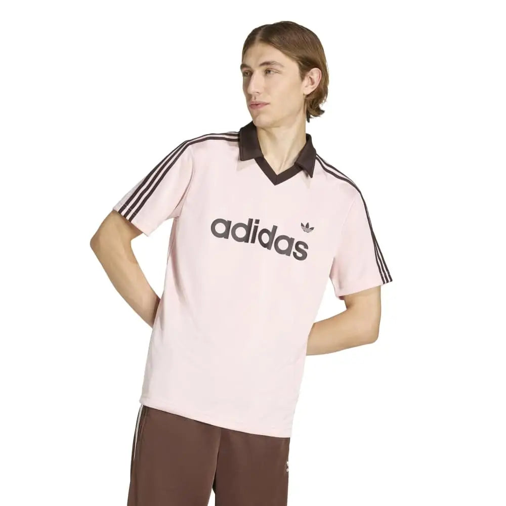ADIDAS Archive Collar Engineered Jersey Pink KE3580