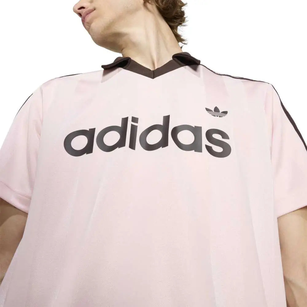 ADIDAS Archive Collar Engineered Jersey Pink KE3580