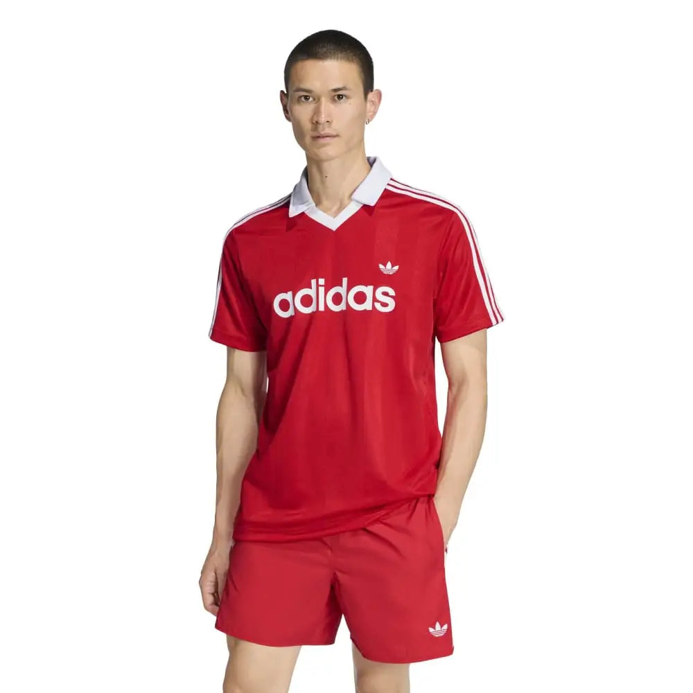 ADIDAS Archive Collar Engineered Jersey Red KE3583