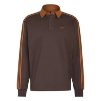 ADIDAS 3-Stripes Rugby Longsleeve Polo Brown KE4112