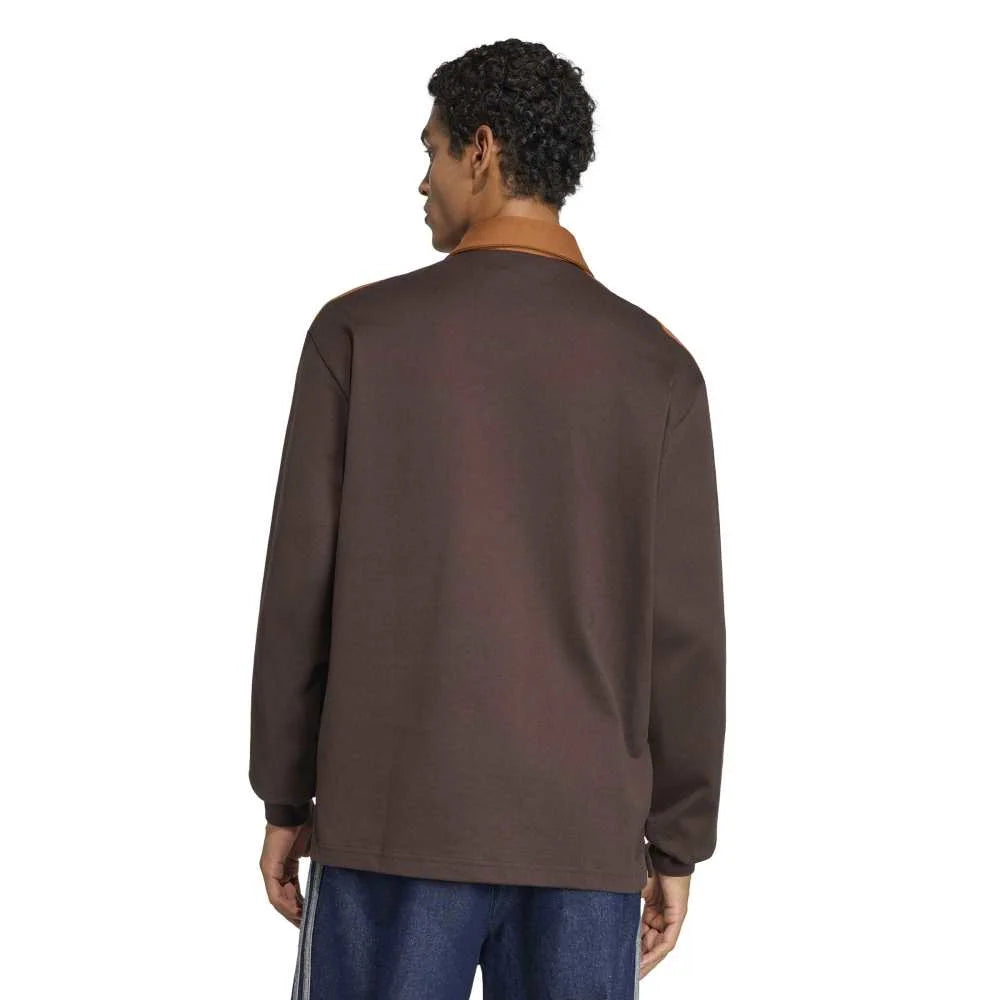ADIDAS 3-Stripes Rugby Longsleeve Polo Brown KE4112