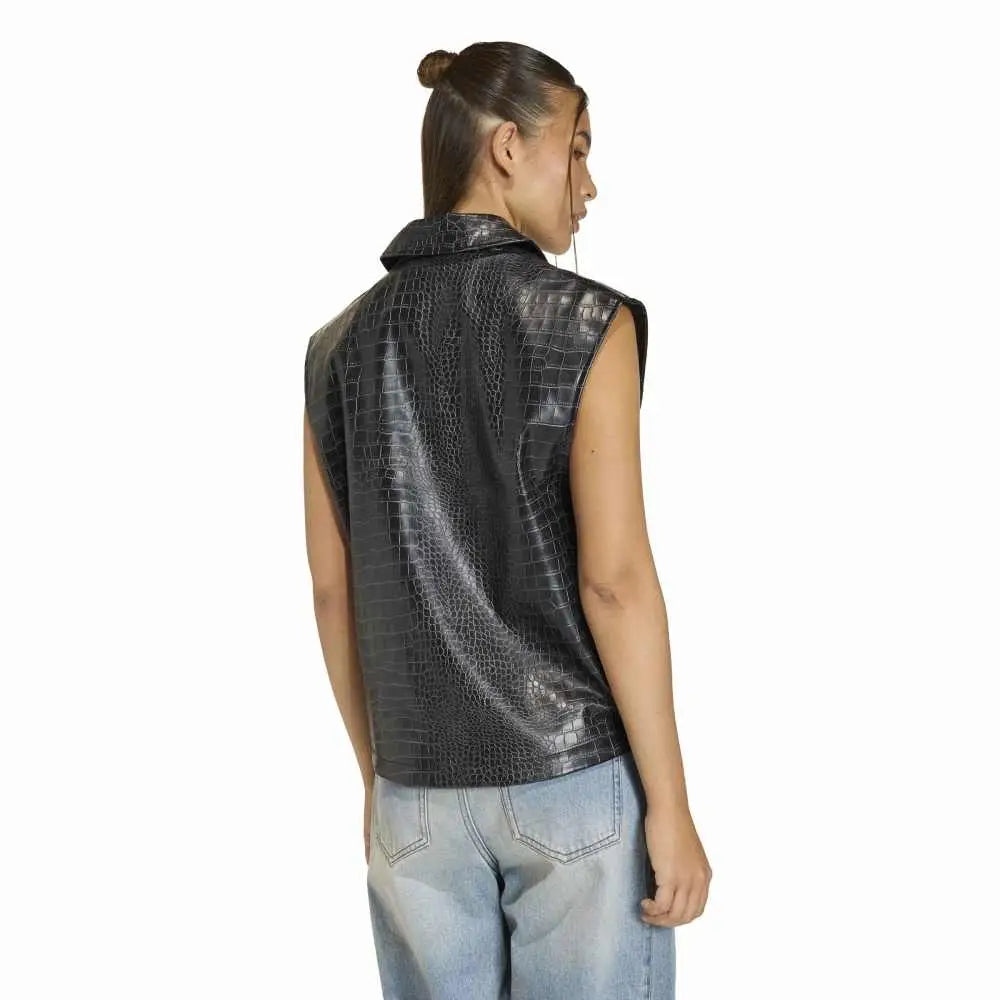 ADIDAS Pleather Vest Black KE5033