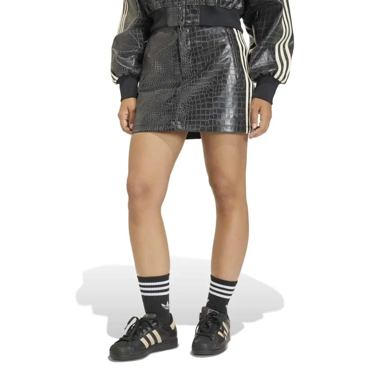ADIDAS Pleather Mini Skirt Black KE5034
