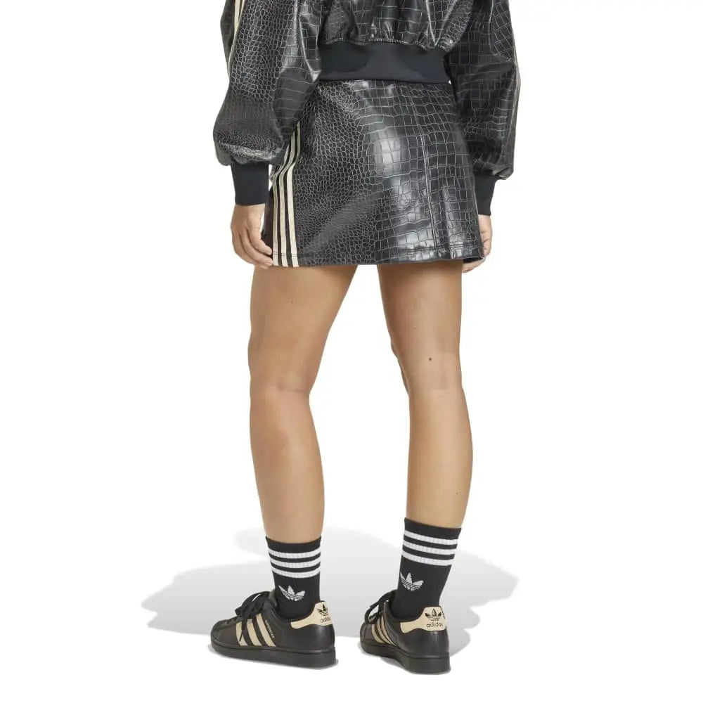 ADIDAS Pleather Mini Skirt Black KE5034