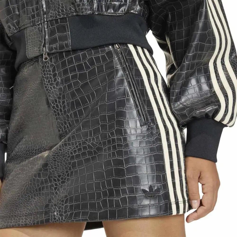 ADIDAS Pleather Mini Skirt Black KE5034