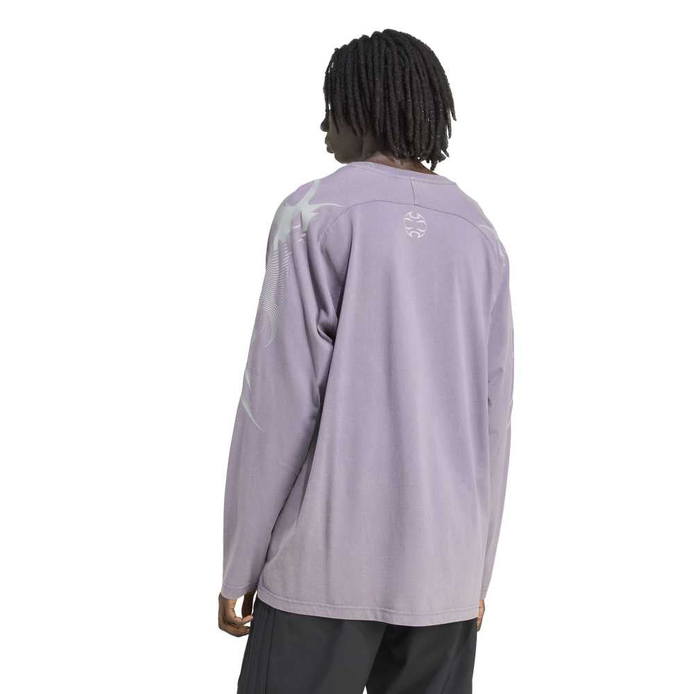 ADIDAS Adilenium Season 4 Teamgeist Graphic Long Sleeve T-Shirt Purple KF8542