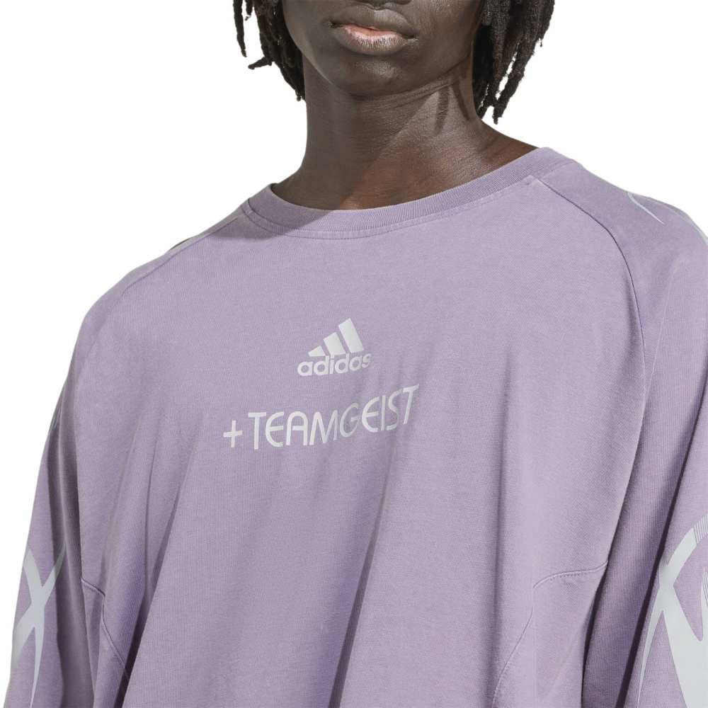 ADIDAS Adilenium Season 4 Teamgeist Graphic Long Sleeve T-Shirt Purple KF8542