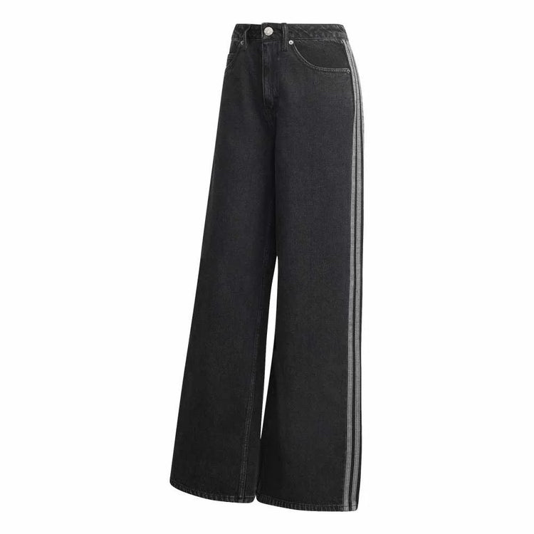 ADIDAS High Rise Wide Leg Denim Pant Black KQ6469
