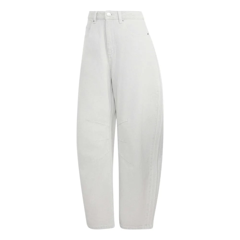 ADIDAS High Rise Barrel Leg Denim Pant Grey KQ6475