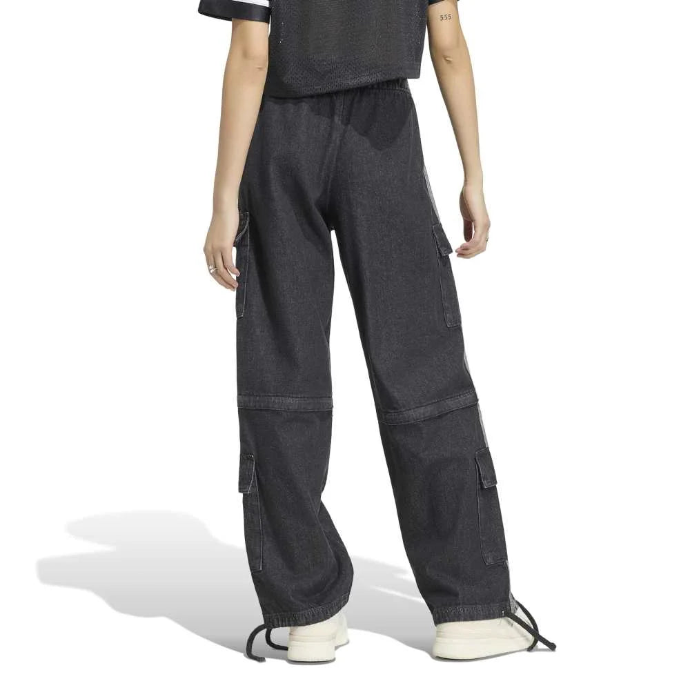 ADIDAS Mid Rise 2-In-1 Denim Pant Black KQ6480