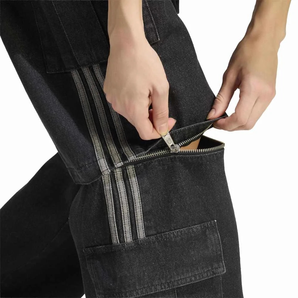 ADIDAS Mid Rise 2-In-1 Denim Pant Black KQ6480