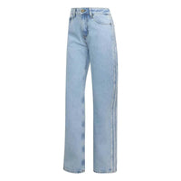 ADIDAS Firebird Mid Rise Straight Denim Pant Blue KQ6490