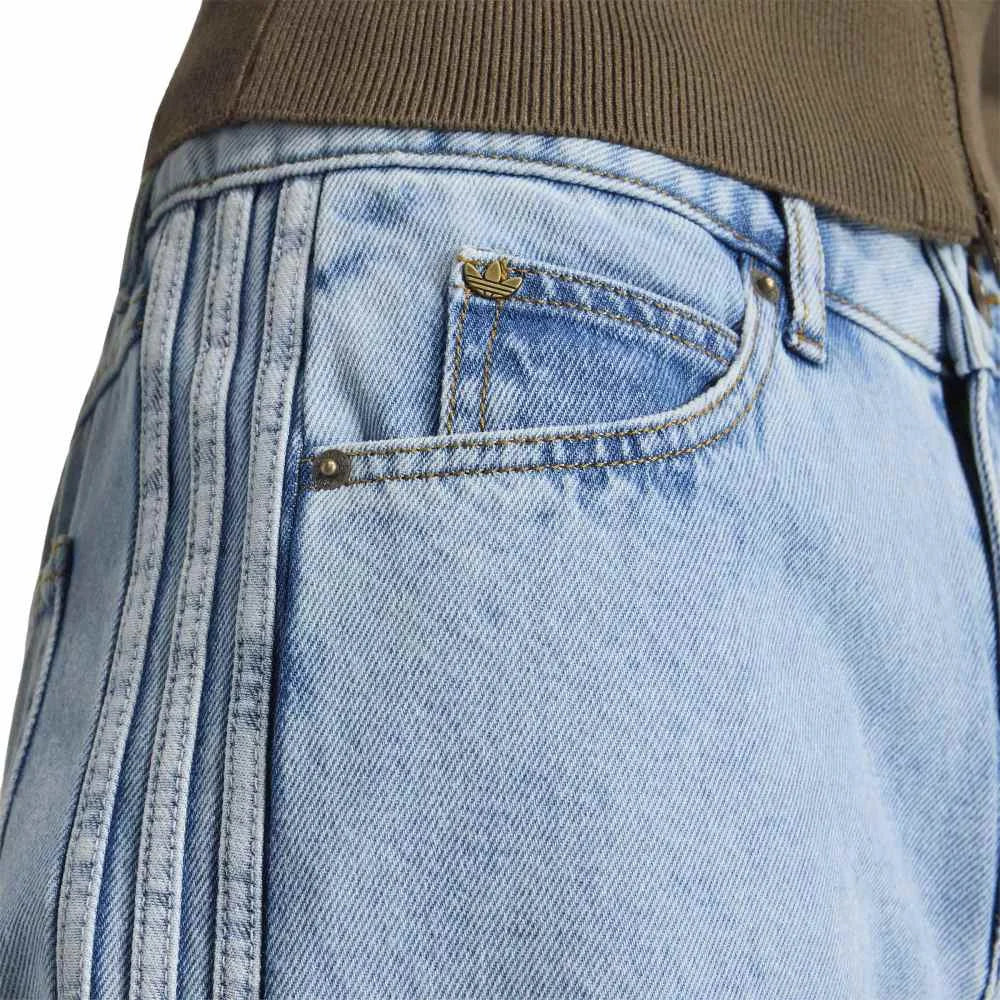 ADIDAS Firebird Mid Rise Straight Denim Pant Blue KQ6490