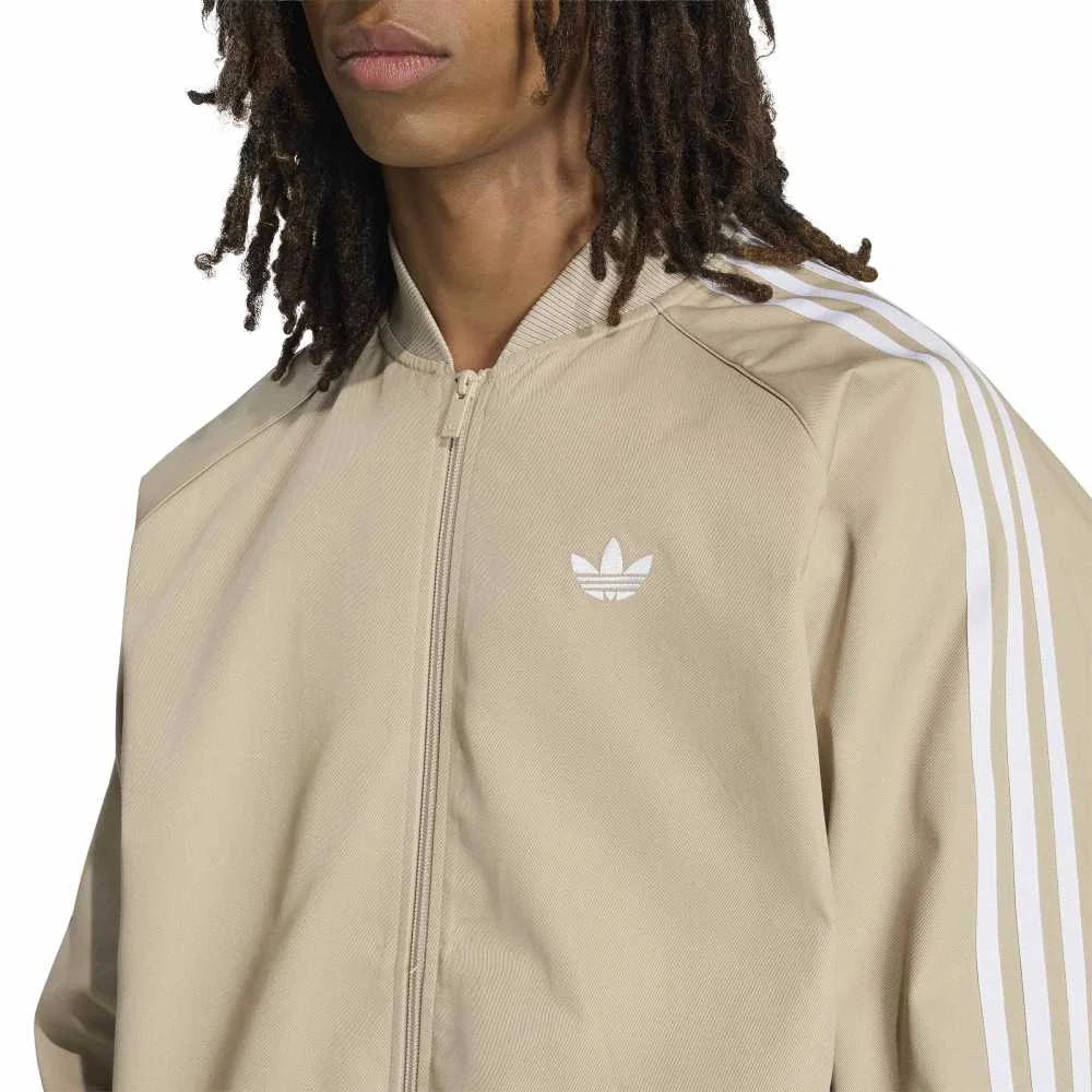 ADIDAS Sst Adicolor Classics Cotton Twill Track Jacket Beige KR1369